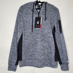 Spyder Active ProWeb Men's Hoodie Size M Quarter Zip Pullover Sweatshirt NEW
